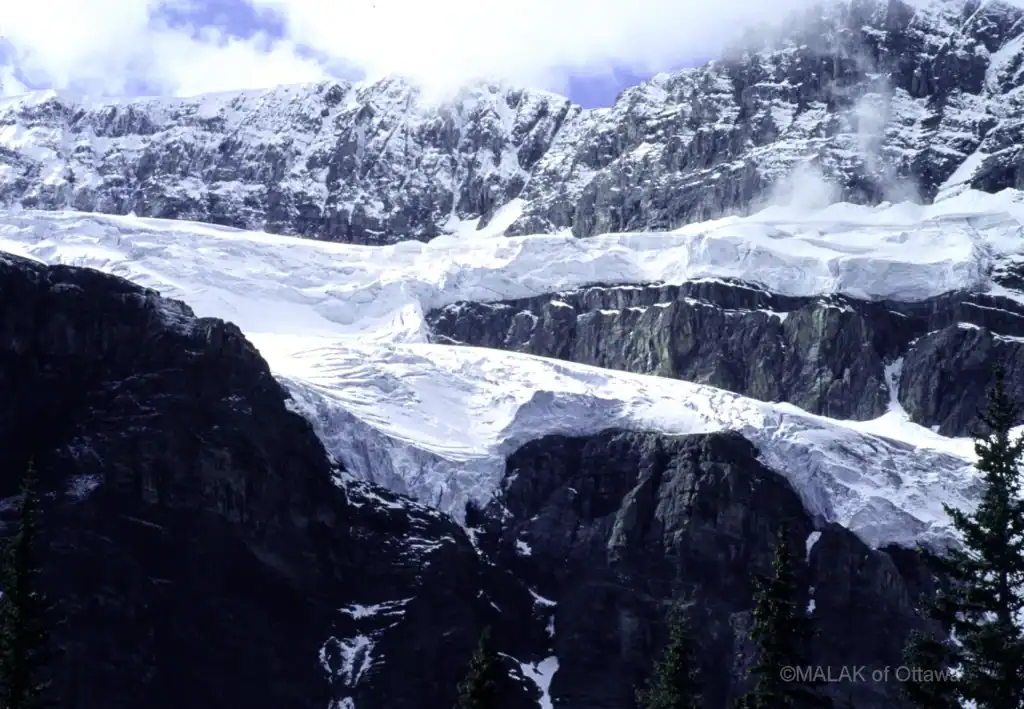 Snow-covered mountains and glaciers in Ottawa region.